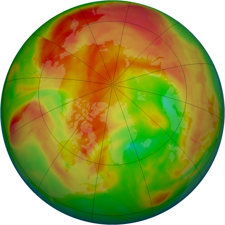 Arctic ozone map for 12 April 2010